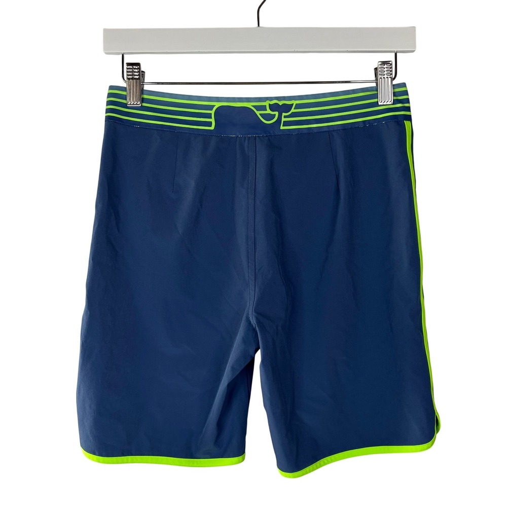 Vineyard Vines‎ Boys Blue Neon Green Board Shorts Swim Trunks Size M 12-14 - Picture 2 of 14